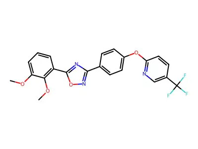 2,3-DIMETHOXY-1-(4-(4-(5-(TRIFLUOROMETHYL)(2-PYRIDYLOXY))PHENYL)(2,3,5-OXADIAZOLYL))BENZENE structure