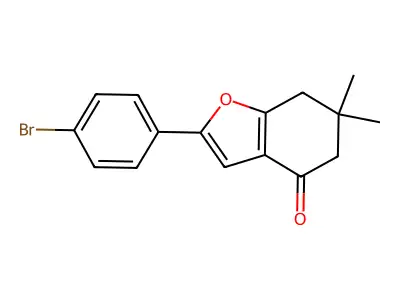 2-(4-Bromophenyl)-6,6-dimethyl-5,6,7-trihydrooxainden-4-one structure