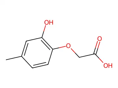 2-(2-Hydroxy-4-methylphenoxy)acetic acid structure