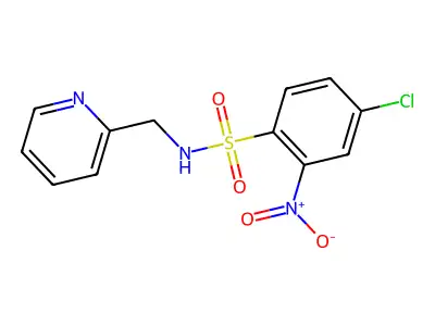 ((4-Chloro-2-nitrophenyl)sulfonyl)(2-pyridylmethyl)amine structure