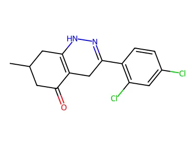 3-(2,4-dichlorophenyl)-7-methyl-4,6,7,8-tetrahydro-1H-cinnolin-5-one structure