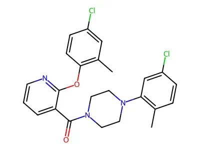 2-(4-CHLORO-2-METHYLPHENOXY)(3-PYRIDYL) 4-(5-CHLORO-2-METHYLPHENYL)PIPERAZINYL KETONE structure