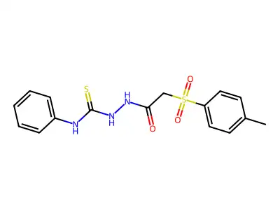 2-{2-[(4-methylphenyl)sulfonyl]acetyl}-N-phenyl-1-hydrazinecarbothioamide structure