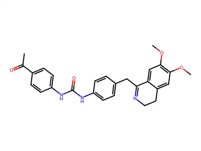 3-(4-ACETYLPHENYL)-1-(4-((6,7-DIMETHOXY(3,4-DIHYDROISOQUINOLYL))METHYL)PHENYL)UREA structure