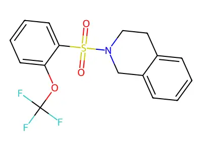 2-[2-(Trifluoromethoxy)benzenesulfonyl]-1,2,3,4-tetrahydroisoquinoline structure