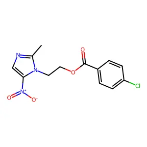 2-(2-Methyl-5-nitro-1H-imidazol-1-yl)ethyl 4-chlorobenzoate structure