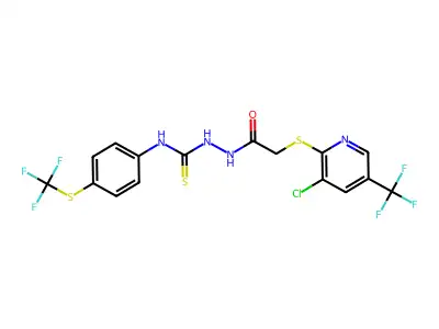1-(2-(3-CHLORO-5-(TRIFLUOROMETHYL)(2-PYRIDYLTHIO))ACETYL)-4-(4-(TRIFLUOROMETHYLTHIO)PHENYL)THIOSEMICARBAZIDE structure