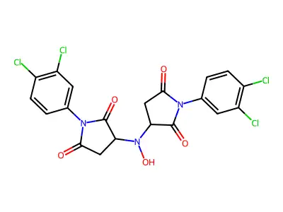 3,3'-(Hydroxyimino)bis[1-(3,4-dichlorophenyl)pyrrolidine-2,5-dione] structure