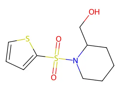 (1-(Thiophen-2-ylsulfonyl)piperidin-2-yl)methanol structure