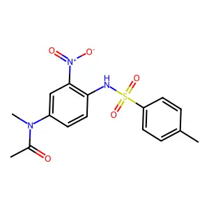N-Methyl-N-(4-(((4-methylphenyl)sulfonyl)amino)-3-nitrophenyl)acetamide structure