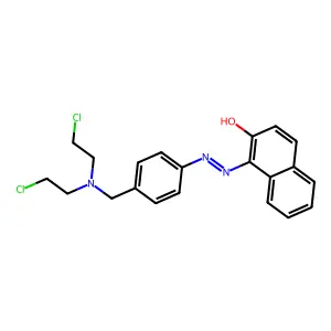 1-(2-(4-((Bis(2-chloroethyl)amino)methyl)phenyl)diazenyl)-2-naphthalenol structure
