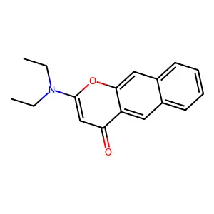 4H-Naphtho(2,3-b)pyran-4-one, 2-diethylamino- structure