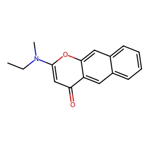 4H-Naphtho(2,3-b)pyran-4-one, 2-(ethylmethylamino)- structure