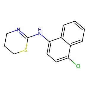 1-Naphthylamine, 4-chloro-N-(5,6-dihydro-4H-1,3-thiazin-2-yl)- structure