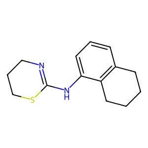1-Naphthylamine, 5,6,7,8-tetrahydro-N-(5,6-dihydro-4H-1,3-thiazin-2-yl)- structure