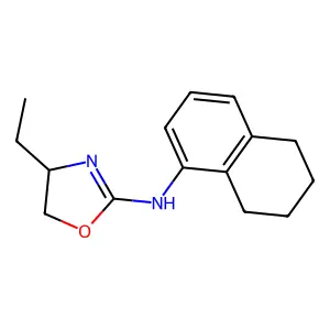 4-Ethyl-N-(5,6,7,8-tetrahydronaphthalen-1-yl)-4,5-dihydro-1,3-oxazol-2-amine structure