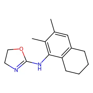 1-Naphthylamine, 5,6,7,8-tetrahydro-2,3-dimethyl-N-(2-oxazolinyl)- structure