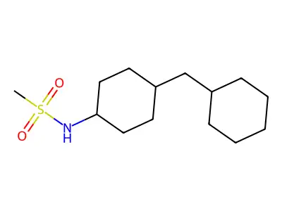 Methanesulfonamide, N-(4-(cyclohexylmethyl)-1-cyclohexyl)- structure