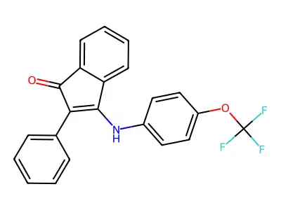 2-Phenyl-3-[4-(trifluoromethoxy)anilino]inden-1-one structure