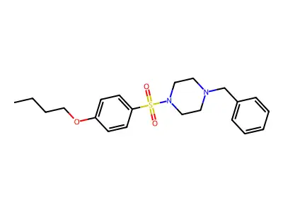1-Benzyl-4-(4-butoxyphenyl)sulfonylpiperazine structure