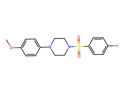 1-(4-Iodophenyl)sulfonyl-4-(4-methoxyphenyl)piperazine structure
