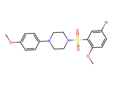 1-(5-Bromo-2-methoxyphenyl)sulfonyl-4-(4-methoxyphenyl)piperazine structure