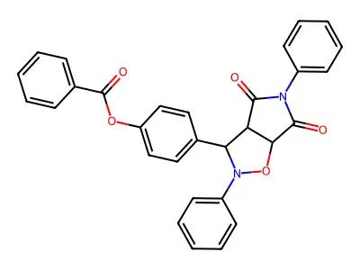 4-(4,6-dioxo-2,5-diphenylhexahydro-2H-pyrrolo[3,4-d][1,2]oxazol-3-yl)phenyl benzoate structure