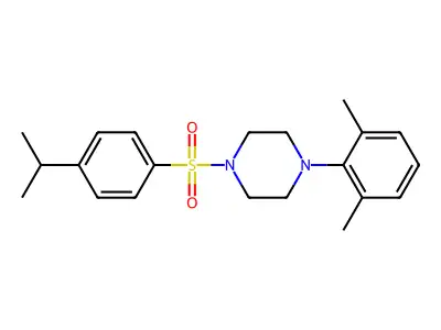 4-(2,6-Dimethylphenyl)-1-{[4-(methylethyl)phenyl]sulfonyl}piperazine structure