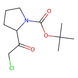 tert-butyl (2S)-2-(2-chloroacetyl)pyrrolidine-1-carboxylate structure