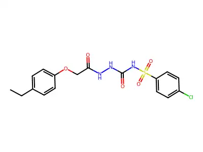 1-(4-Chlorophenyl)sulfonyl-3-[[2-(4-ethylphenoxy)acetyl]amino]urea structure