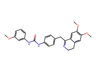 1-(4-((6,7-DIMETHOXY(3,4-DIHYDROISOQUINOLYL))METHYL)PHENYL)-3-(3-METHOXYPHENYL)UREA structure