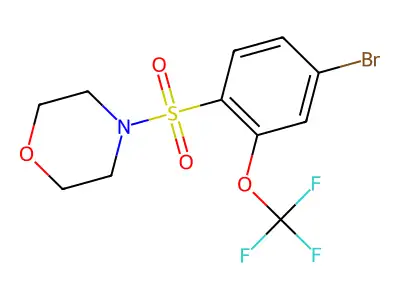 4-[4-Bromo-2-(trifluoromethoxy)phenyl]sulfonylmorpholine structure