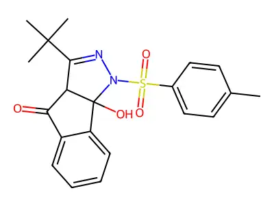 3,4-diaza-5-(tert-butyl)-2-hydroxy-3-((4-methylphenyl)sulfonyl)tricyclo[6.4.0.0<2,6>]dodeca-1(8),4,9,11-tetraen-7-one structure