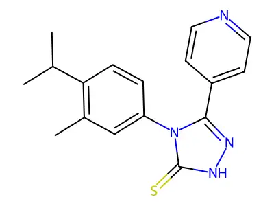 4-(3-Methyl-4-(isopropyl)phenyl)-3-(4-pyridyl)-1,2,4-triazoline-5-thione structure