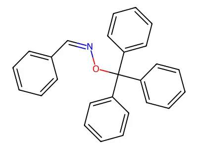 (E)-1-phenyl-N-trityloxymethanimine structure