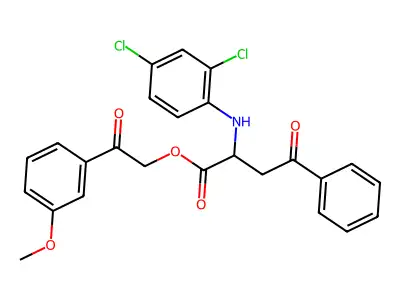 2-(3-methoxyphenyl)-2-oxoethyl 2-[(2,4-dichlorophenyl)amino]-4-oxo-4-phenylbutanoate structure