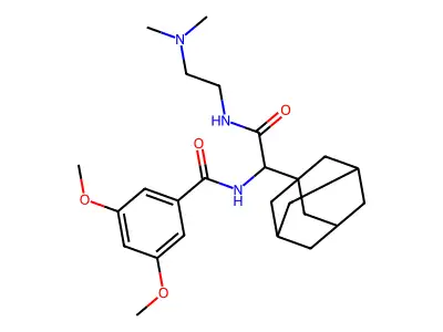 2-(adamantan-1-yl)-2-[(3,5-dimethoxyphenyl)formamido]-N-[2-(dimethylamino)ethyl]acetamide structure