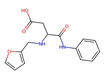 3-((Furan-2-ylmethyl)amino)-4-oxo-4-(phenylamino)butanoic acid structure