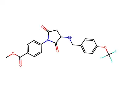 methyl 4-(2,5-dioxo-3-{[4-(trifluoromethoxy)benzyl]amino}pyrrolidin-1-yl)benzoate structure