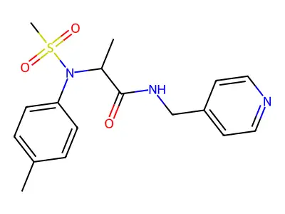 2-(4-methyl-N-methylsulfonylanilino)-N-(pyridin-4-ylmethyl)propanamide structure