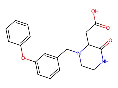 2-(3-Oxo-1-(3-phenoxybenzyl)piperazin-2-yl)acetic acid structure