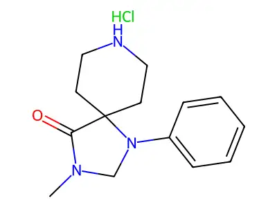 1,3,8-Triazaspiro(4.5)decan-4-one, 3-methyl-1-phenyl-, hydrochloride (1:1) structure