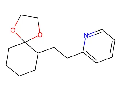 6-(2-(2-Pyridyl)ethyl)-1,4-dioxaspiro(4.5)decane structure