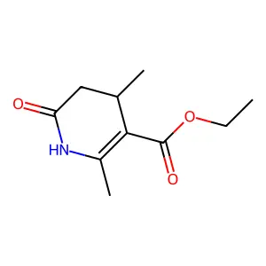 Nicotinic acid, 1,4,5,6-tetrahydro-2,4-dimethyl-6-oxo-, ethyl ester structure