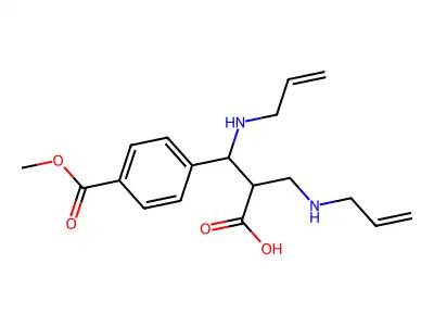 3-(4-methoxycarbonylphenyl)-3-(prop-2-enylamino)-2-[(prop-2-enylamino)methyl]propanoic Acid structure