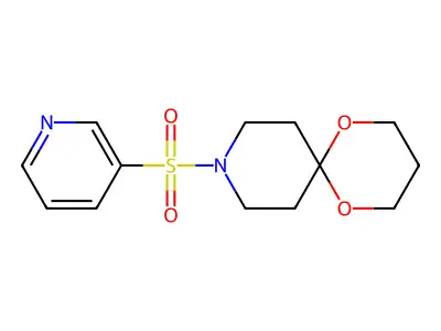 9-(Pyridin-3-ylsulfonyl)-1,5-dioxa-9-azaspiro[5.5]undecane structure