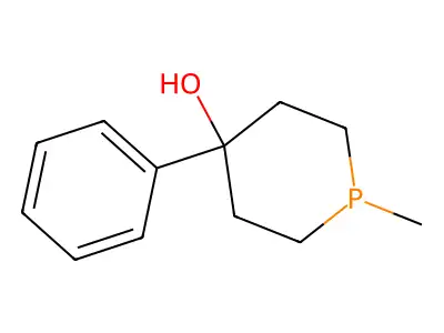 4-Phosphorinanol, 1-methyl-4-phenyl- structure