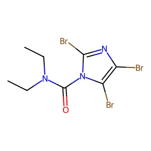 1H-Imidazole-1-carboxamide, 2,4,5-tribromo-N,N-diethyl structure