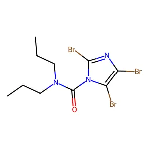 2,4,5-tribromo-N,N-dipropylimidazole-1-carboxamide structure