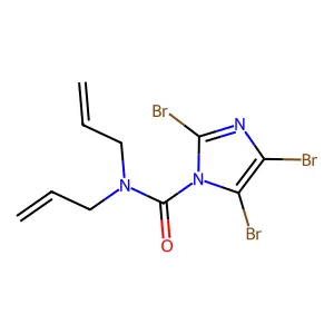 2,4,5-tribromo-N,N-bis(prop-2-enyl)imidazole-1-carboxamide structure